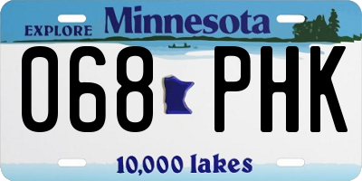 MN license plate 068PHK