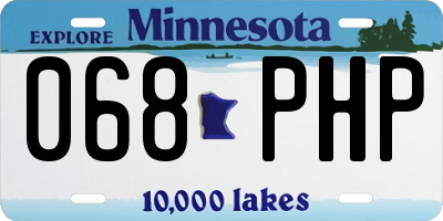 MN license plate 068PHP