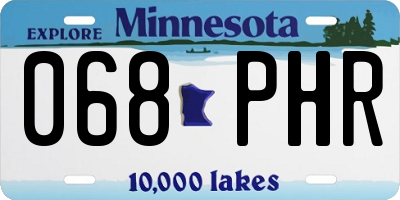 MN license plate 068PHR