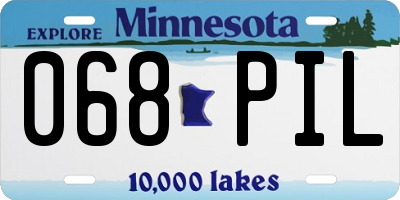 MN license plate 068PIL