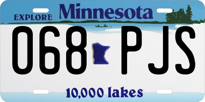 MN license plate 068PJS