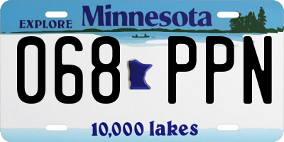 MN license plate 068PPN
