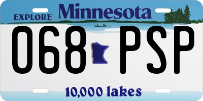 MN license plate 068PSP
