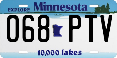 MN license plate 068PTV