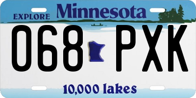 MN license plate 068PXK