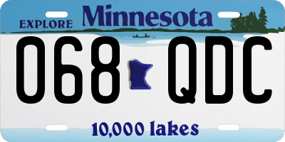 MN license plate 068QDC
