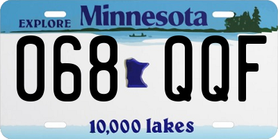 MN license plate 068QQF