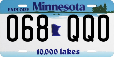 MN license plate 068QQO
