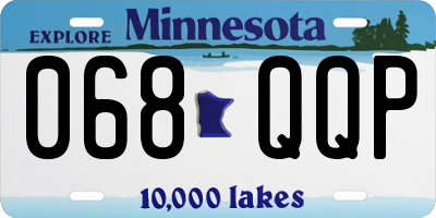 MN license plate 068QQP