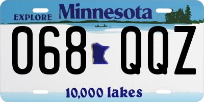 MN license plate 068QQZ