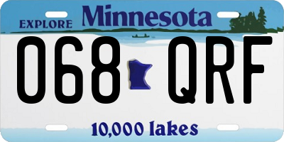 MN license plate 068QRF