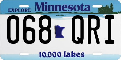 MN license plate 068QRI