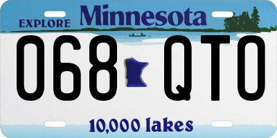 MN license plate 068QTO