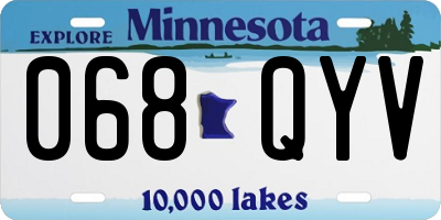 MN license plate 068QYV