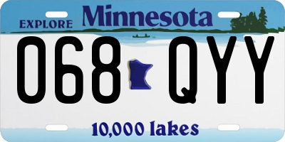 MN license plate 068QYY