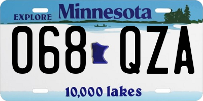MN license plate 068QZA