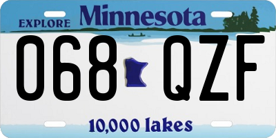 MN license plate 068QZF