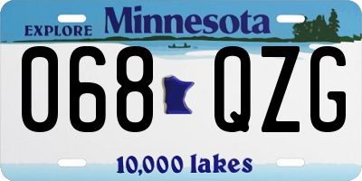 MN license plate 068QZG