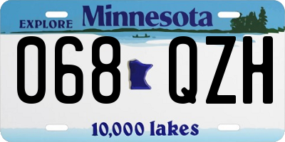 MN license plate 068QZH