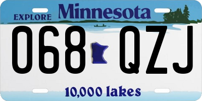 MN license plate 068QZJ
