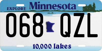 MN license plate 068QZL