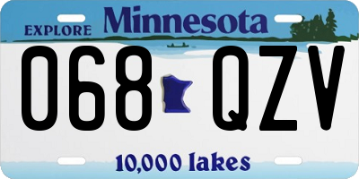 MN license plate 068QZV