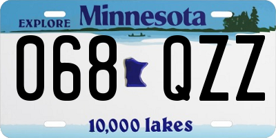 MN license plate 068QZZ