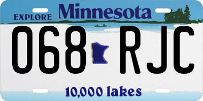 MN license plate 068RJC