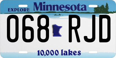 MN license plate 068RJD