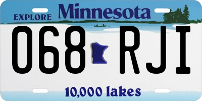 MN license plate 068RJI