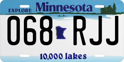 MN license plate 068RJJ