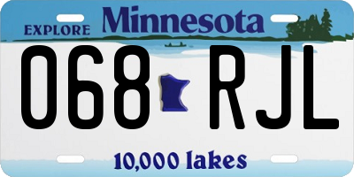 MN license plate 068RJL