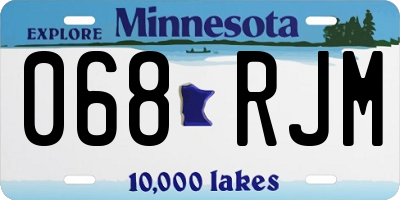 MN license plate 068RJM