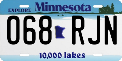MN license plate 068RJN