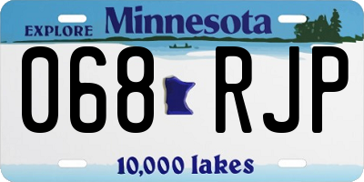 MN license plate 068RJP