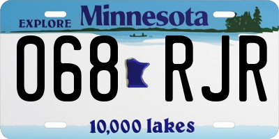 MN license plate 068RJR