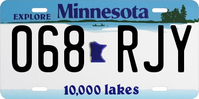 MN license plate 068RJY