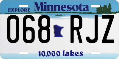 MN license plate 068RJZ