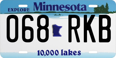 MN license plate 068RKB
