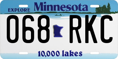 MN license plate 068RKC