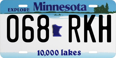 MN license plate 068RKH