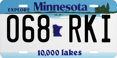 MN license plate 068RKI