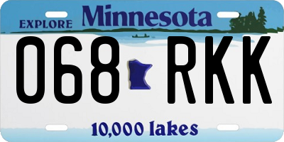 MN license plate 068RKK