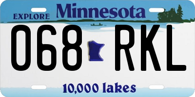 MN license plate 068RKL