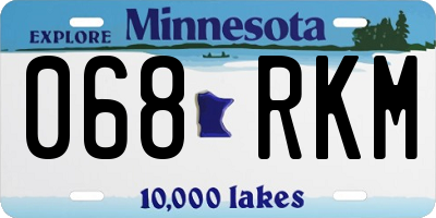 MN license plate 068RKM