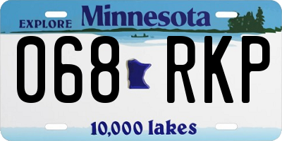 MN license plate 068RKP