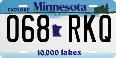 MN license plate 068RKQ