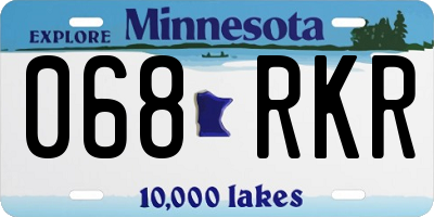 MN license plate 068RKR
