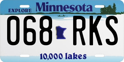 MN license plate 068RKS