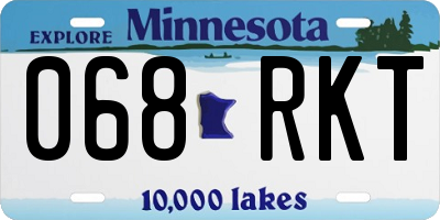 MN license plate 068RKT